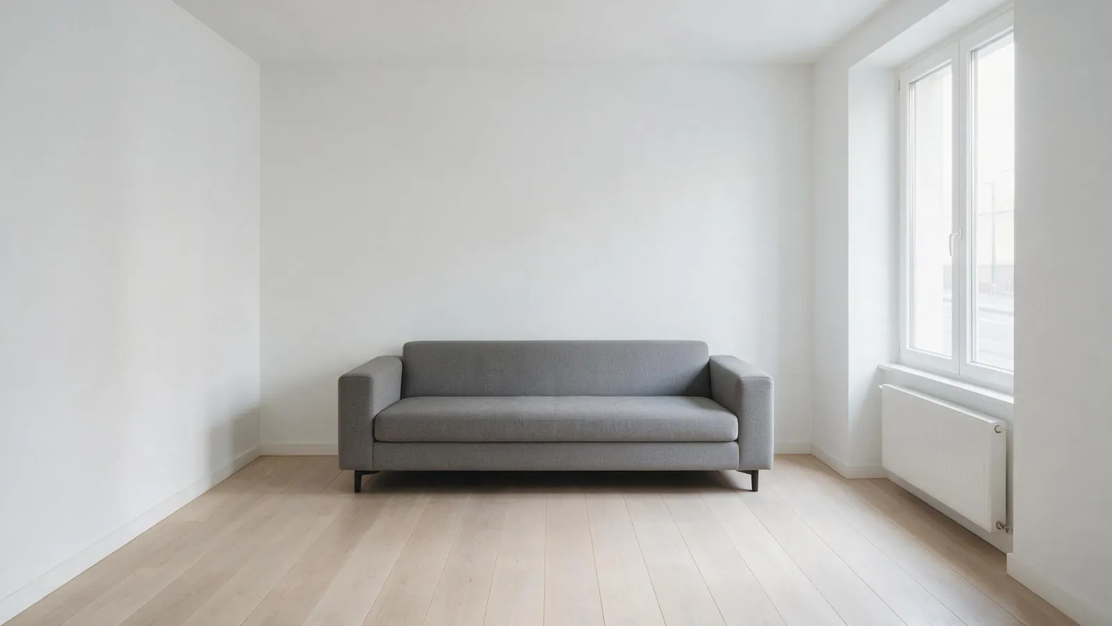 Salón de vivienda ordenado y limpio con luz natural